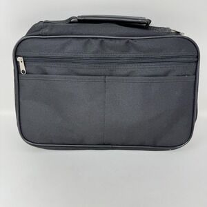 Black Hanging Toiletry Bag Travel Organizer Bottles Multiple Compartments Large